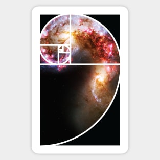 Fibonacci Spiral Galaxy Sticker